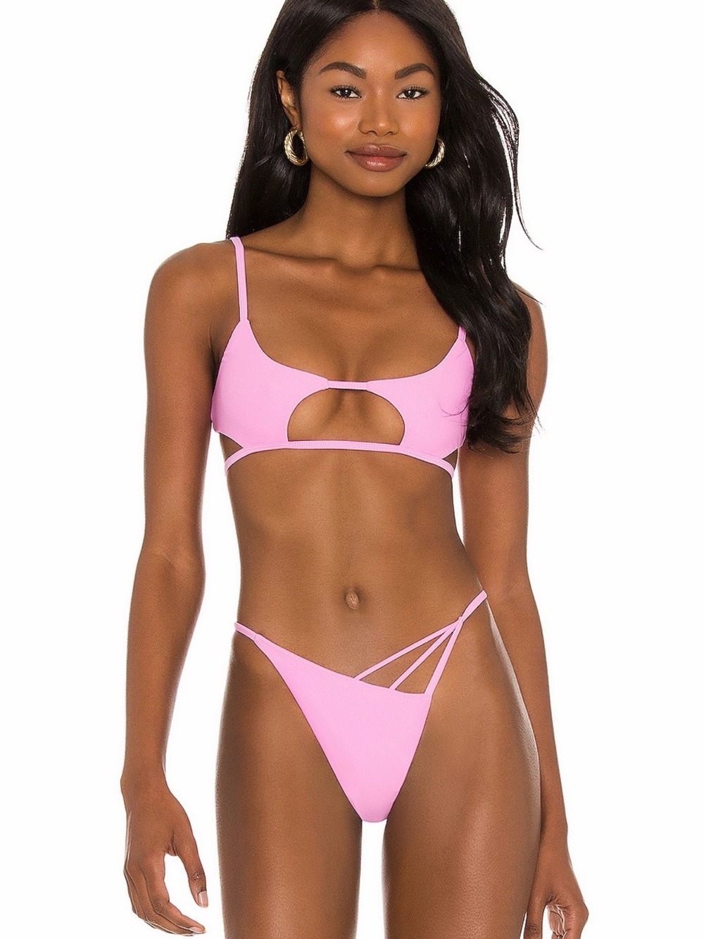 Lovewave from revolve Pink Strappy Two-Piece Bikini Set